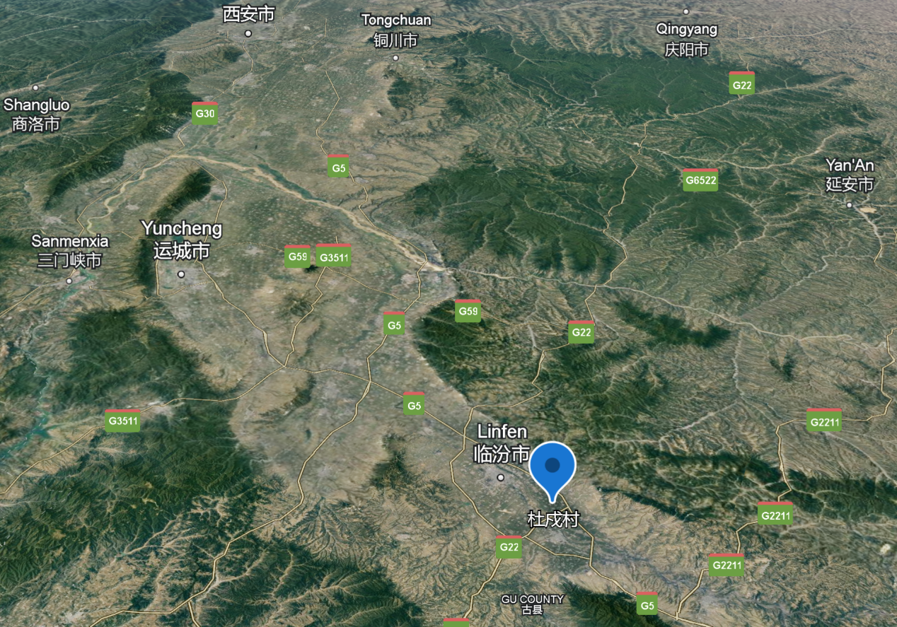 杜戍村附近地形图